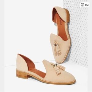 Rare Jeffrey Campbell Beige Suede Tassel Loafers